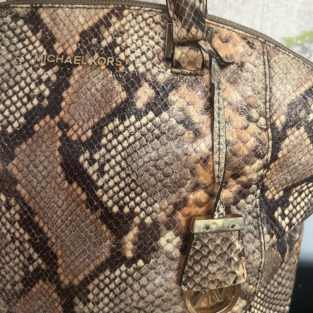 Michael Kors Snake Print Handbag - Picture 3 of 10
